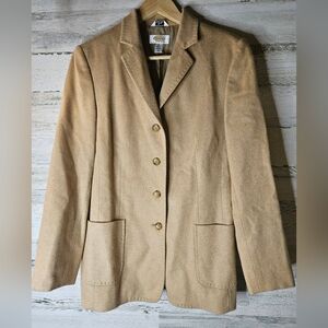 Vintage Talbots Pure Camel Hair Jacket Blazor Womens Size 10